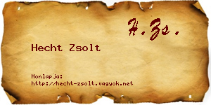 Hecht Zsolt névjegykártya